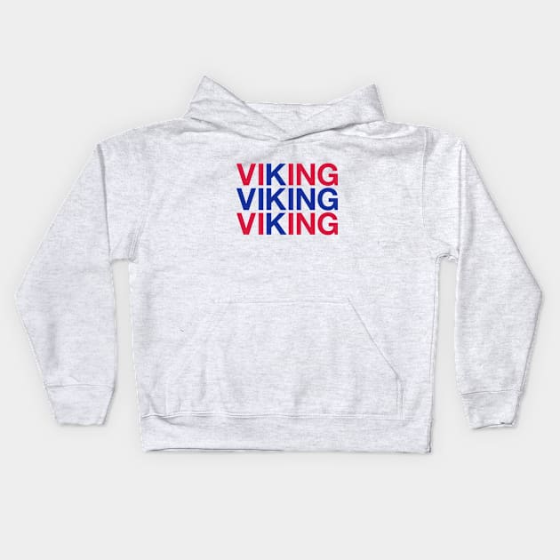 VIKING Norwegian Flag Kids Hoodie by eyesblau